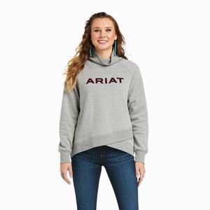 Women's Ariat REAL Crossover Hoodie Grey | CHAY-34182