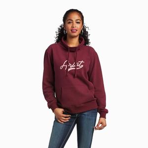 Women's Ariat REAL Logo Script Cowl Hoodie Multicolor | FTMU-24165