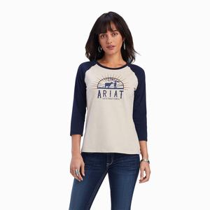 Women's Ariat REAL Rainbow Classic Tops Brown | KOUW-79120