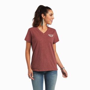 Women's Ariat REAL Relaxed Longhorn Tops Multicolor | UQWE-34569