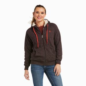 Women's Ariat REAL Sherpa Full Zip Hoodie Multicolor | BGOD-71435