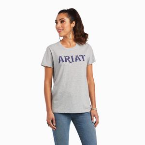 Women's Ariat REAL Tribal Lore Relaxed Tops Grey | ESLX-91738