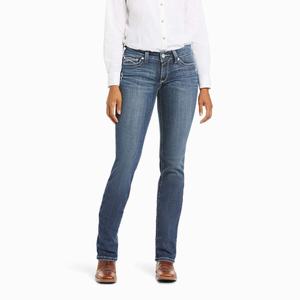 Women's Ariat R.E.A.L. Mid Rise Arrow Gianna Straight-Fit Jeans Multicolor | TBDR-94618