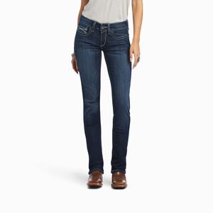 Women's Ariat R.E.A.L. Mid Rise Clarissa Straight-Fit Jeans Multicolor | DYLH-62874