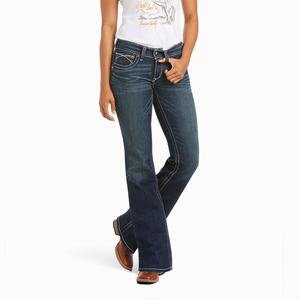 Women's Ariat R.E.A.L. Mid Rise Stretch Whipstitch Cut Skinny Jeans Multicolor | FJDR-32804