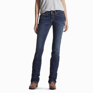 Women's Ariat R.E.A.L. Mid Rise Stretch Icon Straight-Fit Jeans Multicolor | HLJX-13267