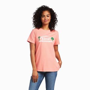 Women's Ariat Rebar Cotton Strong Farm Graphic Tops Multicolor | AJQK-71582