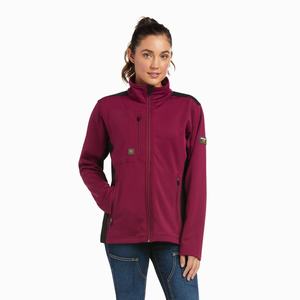 Women's Ariat Rebar Dri-Tech DuraStretch Fleece Hybrid Jackets Purple | EGVW-18062