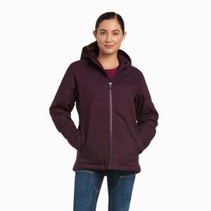 Women's Ariat Rebar DuraCanvas Insulated Jackets Purple | SQIE-06394