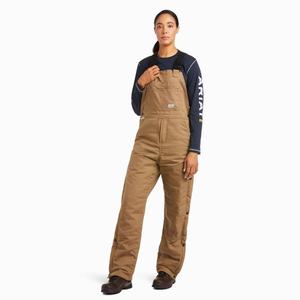 Women's Ariat Rebar DuraCanvas Stretch Insulated Pants Khaki | ZCNQ-47586