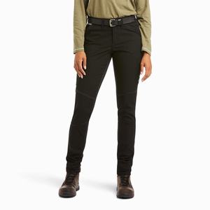 Women's Ariat Rebar DuraStretch Ripstop Cargo Leg Pants Black | EAXG-90862