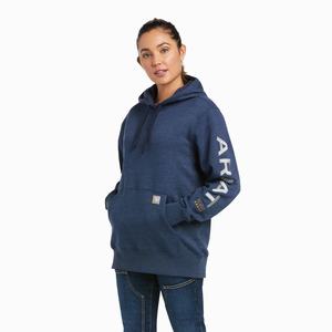 Women's Ariat Rebar Graphic Hoodie Navy | JRQI-58730