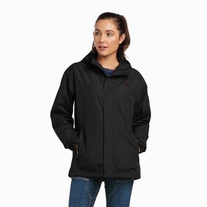 Women's Ariat Rebar Stormshell Logo Waterproof Jackets Black / Purple | YLHS-23857