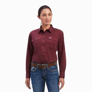 Women's Ariat Rebar Washed Twill Shirts Multicolor | WCBI-82379