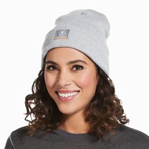 Women's Ariat Rebar Watch Hats Light Grey / White | NFCL-39425