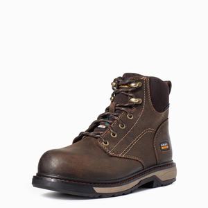 Women's Ariat Riveter 6" CSA Waterproof Composite Toe Work Boots Dark Brown | GNRM-41738