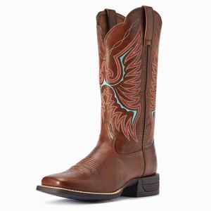 Women's Ariat Rockdale Western Boots Brown | EMWD-98016