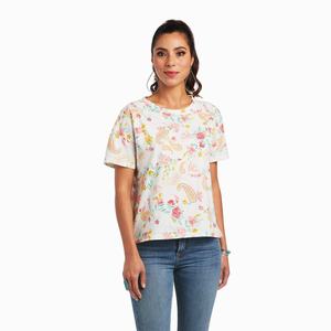 Women's Ariat Rose Garden Tops Multicolor | JDAB-91867