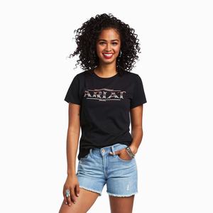 Women's Ariat Serape Style Tops Black | FJMA-93780