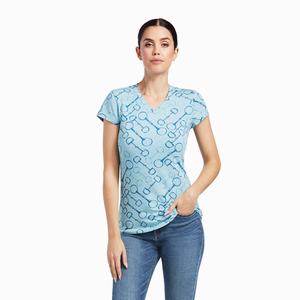 Women's Ariat Snaffle Tops Blue | CKYX-83164