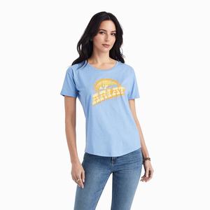 Women's Ariat Sunset Arc Tops Blue | FCJR-83170