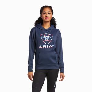 Women's Ariat TEK Hoodie Blue | EBZG-87316