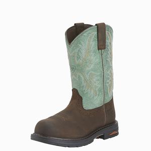 Women's Ariat Tracey Waterproof Composite Toe Work Boots Brown | CDMU-32810