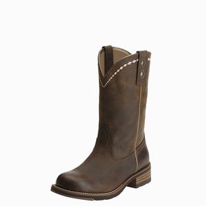 Women's Ariat Unbridled Roper Western Boots Brown | VXQC-73168