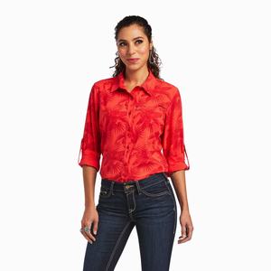 Women's Ariat VentTEK Stretch Tops Grey | XMZO-96407