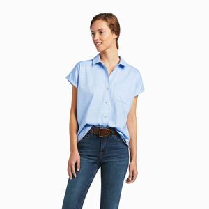 Women's Ariat Zenith Tops Blue | RCWE-26503