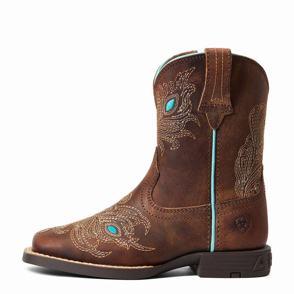 Kids' Ariat Bright Eyes II Western Boots Brown | NZHB-25038