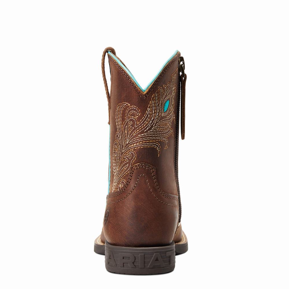 Kids' Ariat Bright Eyes II Western Boots Brown | NZHB-25038