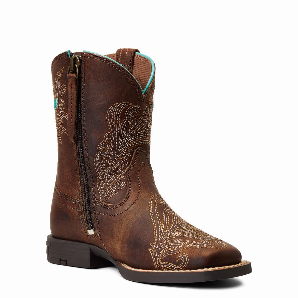 Kids' Ariat Bright Eyes II Western Boots Brown | NZHB-25038