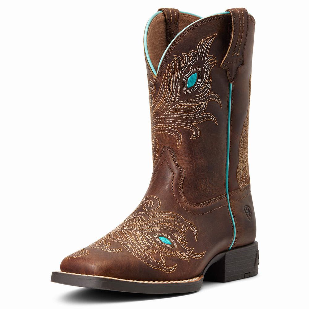 Kids\' Ariat Bright Eyes II Western Boots Brown | WPYT-94756