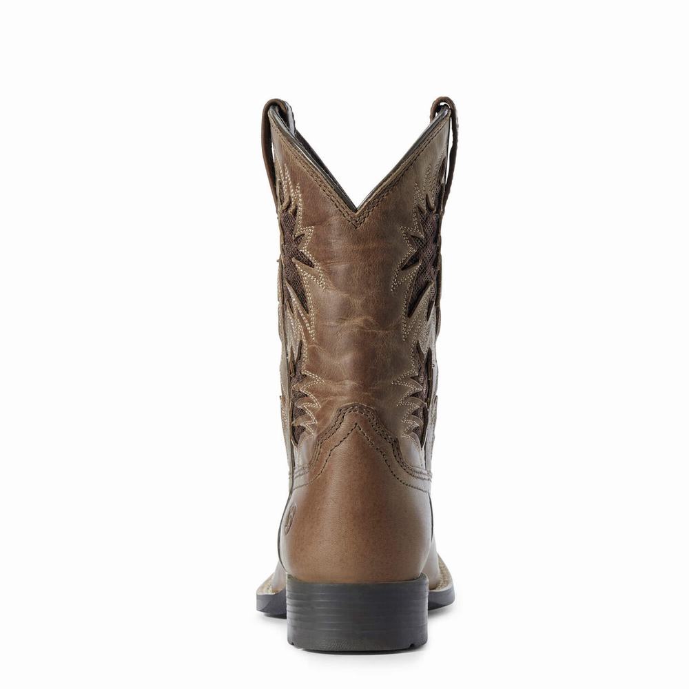 Kids' Ariat Cowboy VentTEK Western Boots Brown | XHVD-36094