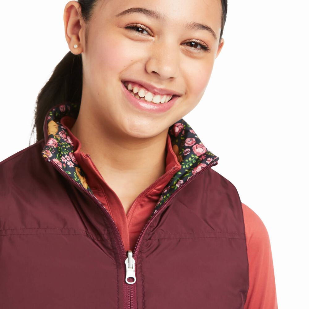 Kids' Ariat Emma Reversible Insulated Jackets Navy | FVYE-93681