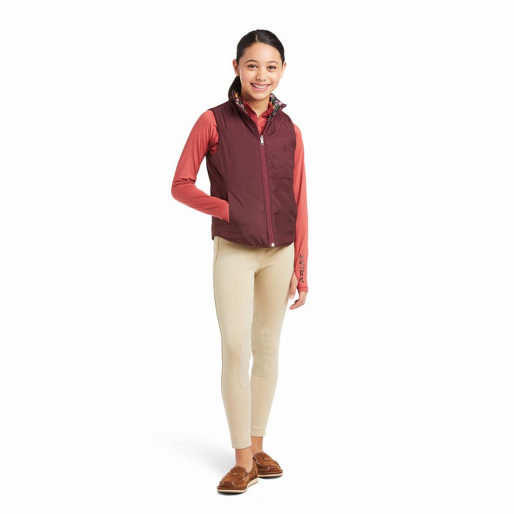 Kids' Ariat Emma Reversible Insulated Jackets Navy | FVYE-93681