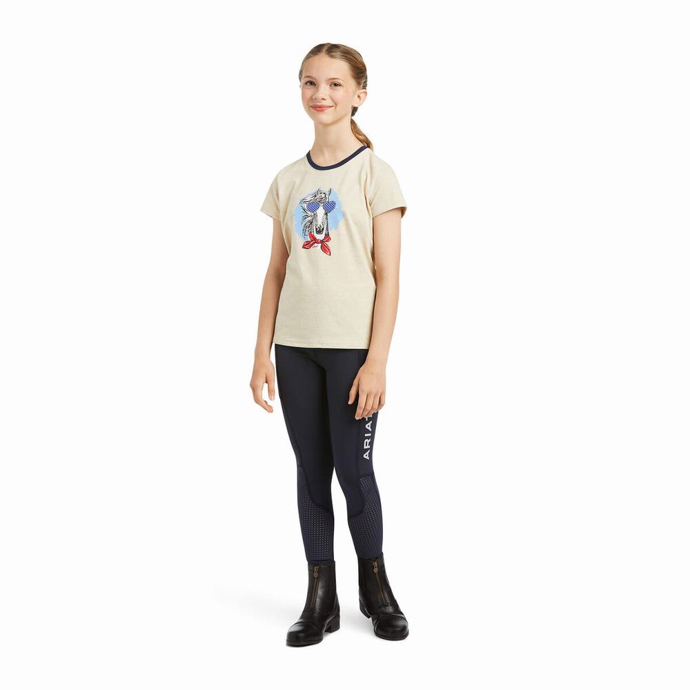 Kids' Ariat Fabulous Riding Pants Beige | WGXO-92457