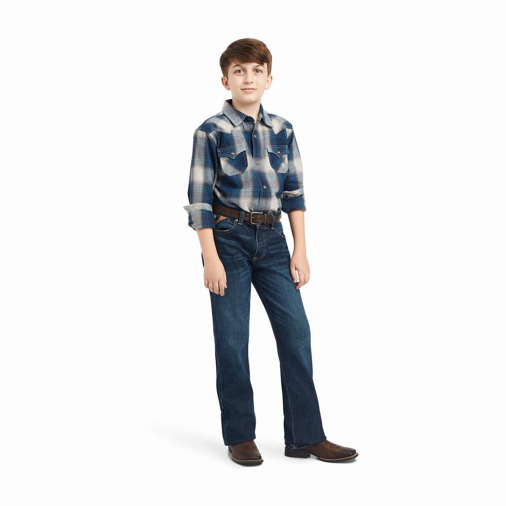 Kids' Ariat Halston Retro Fit Shirts Multicolor | FNSM-48605