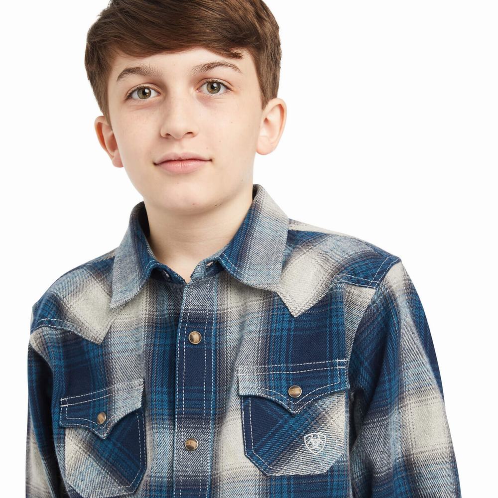 Kids' Ariat Halston Retro Fit Shirts Multicolor | FNSM-48605