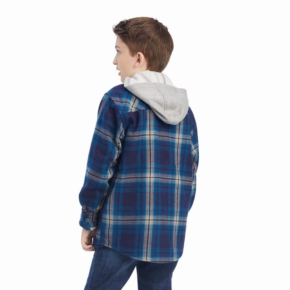 Kids' Ariat Hannoch Jackets Blue | JIHP-08236