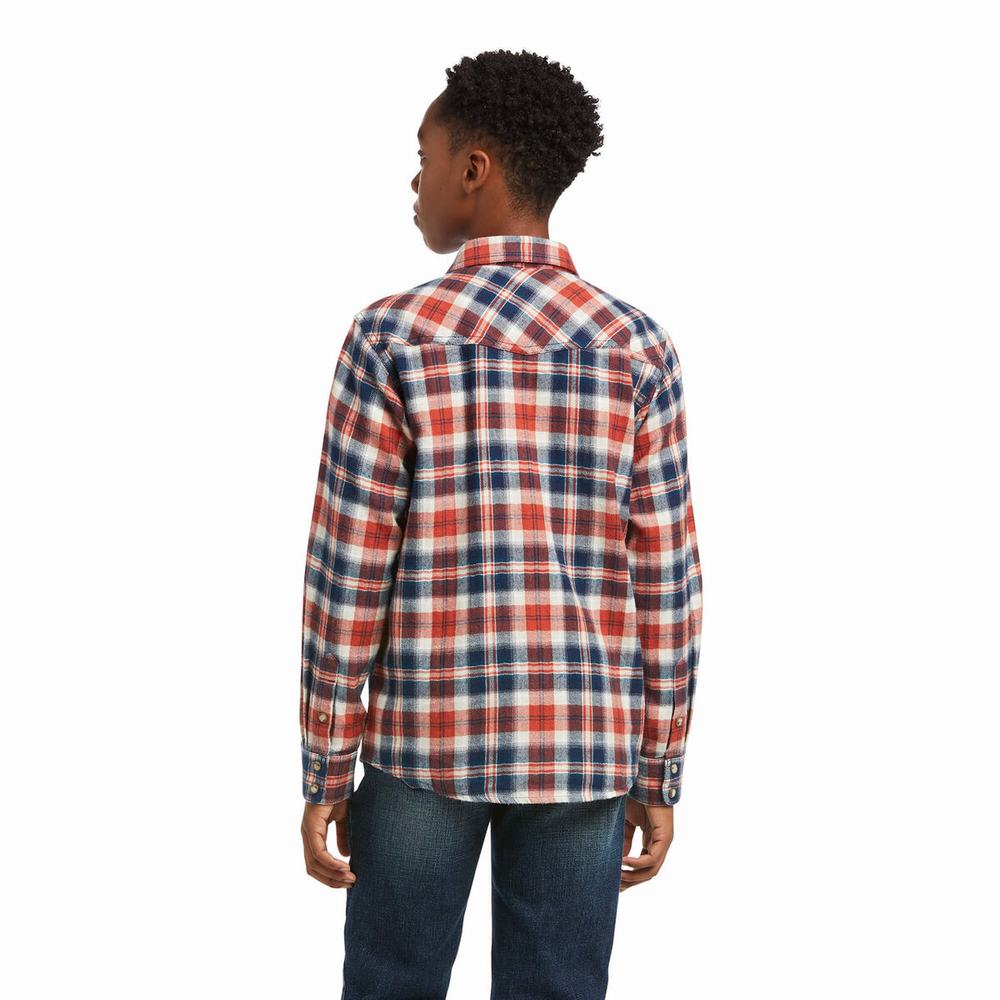 Kids' Ariat Harry Retro Fit Shirts Multicolor | YOEQ-07152