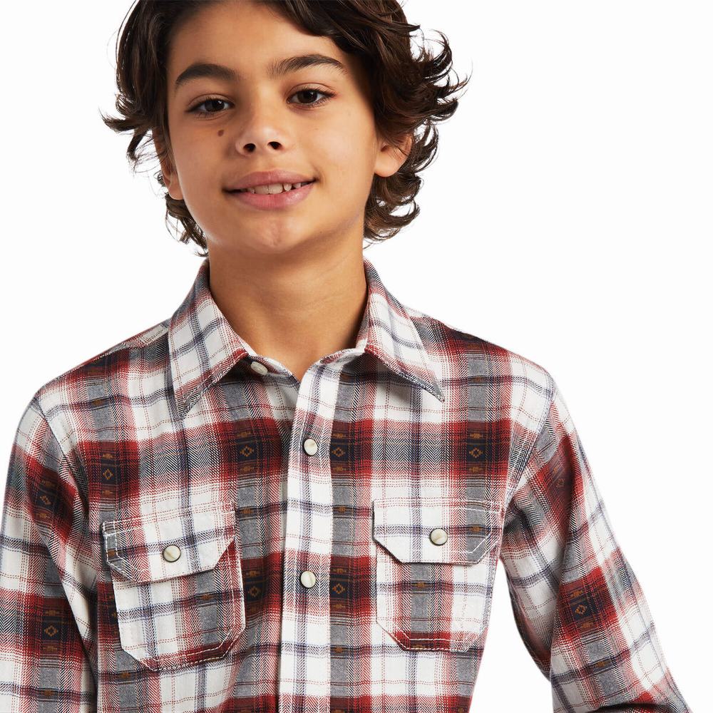 Kids' Ariat Hayne Retro Fit Shirts Light Yellow | DETR-40267