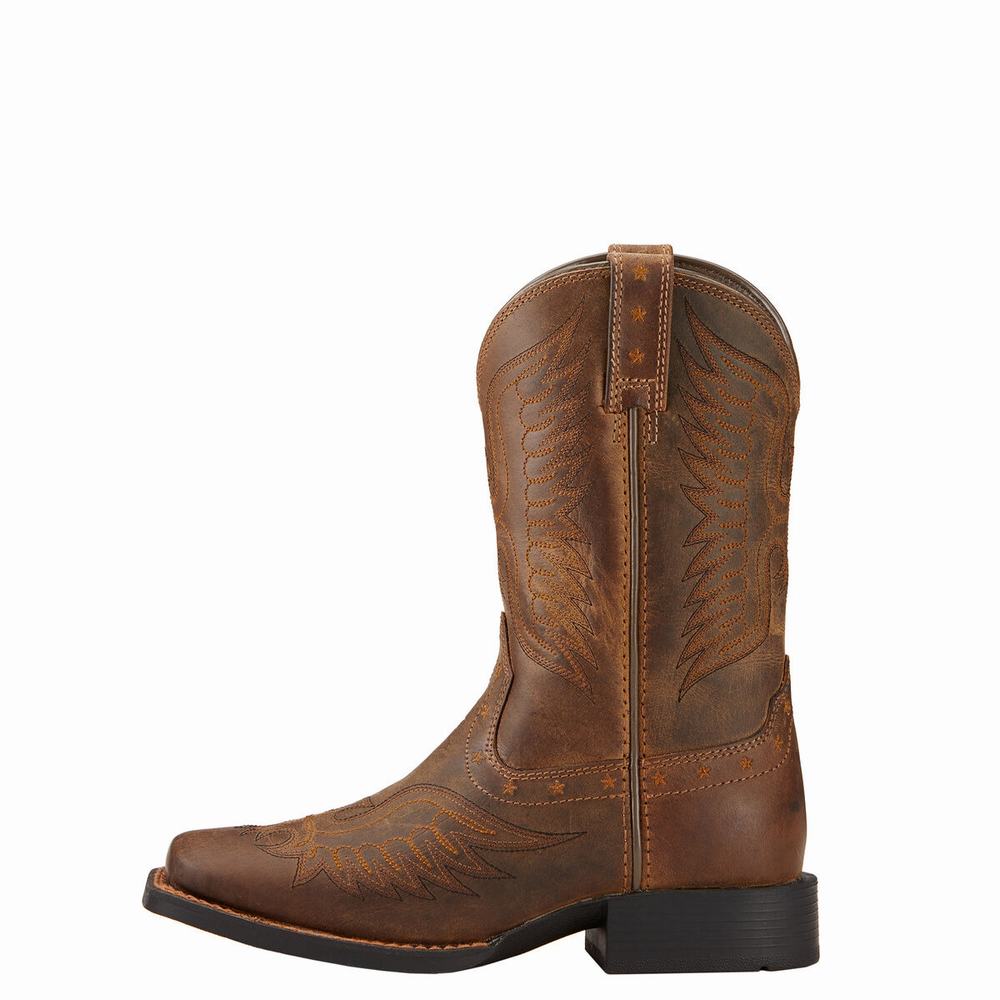 Kids' Ariat Honor Western Boots Brown | LWXA-65203