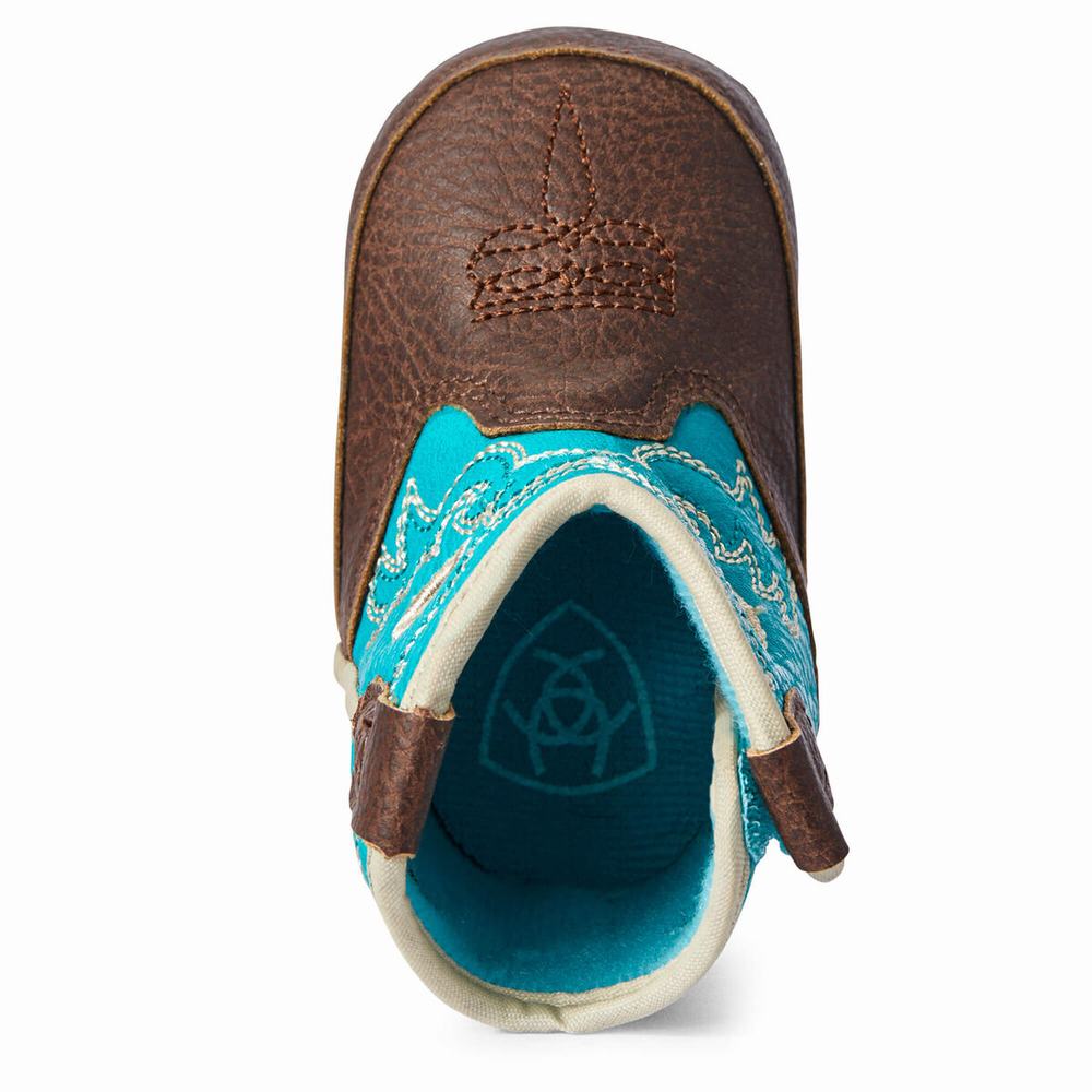 Kids' Ariat Infant Lil' Stompers Boston Western Boots Turquoise Light Turquoise | PQLM-10293