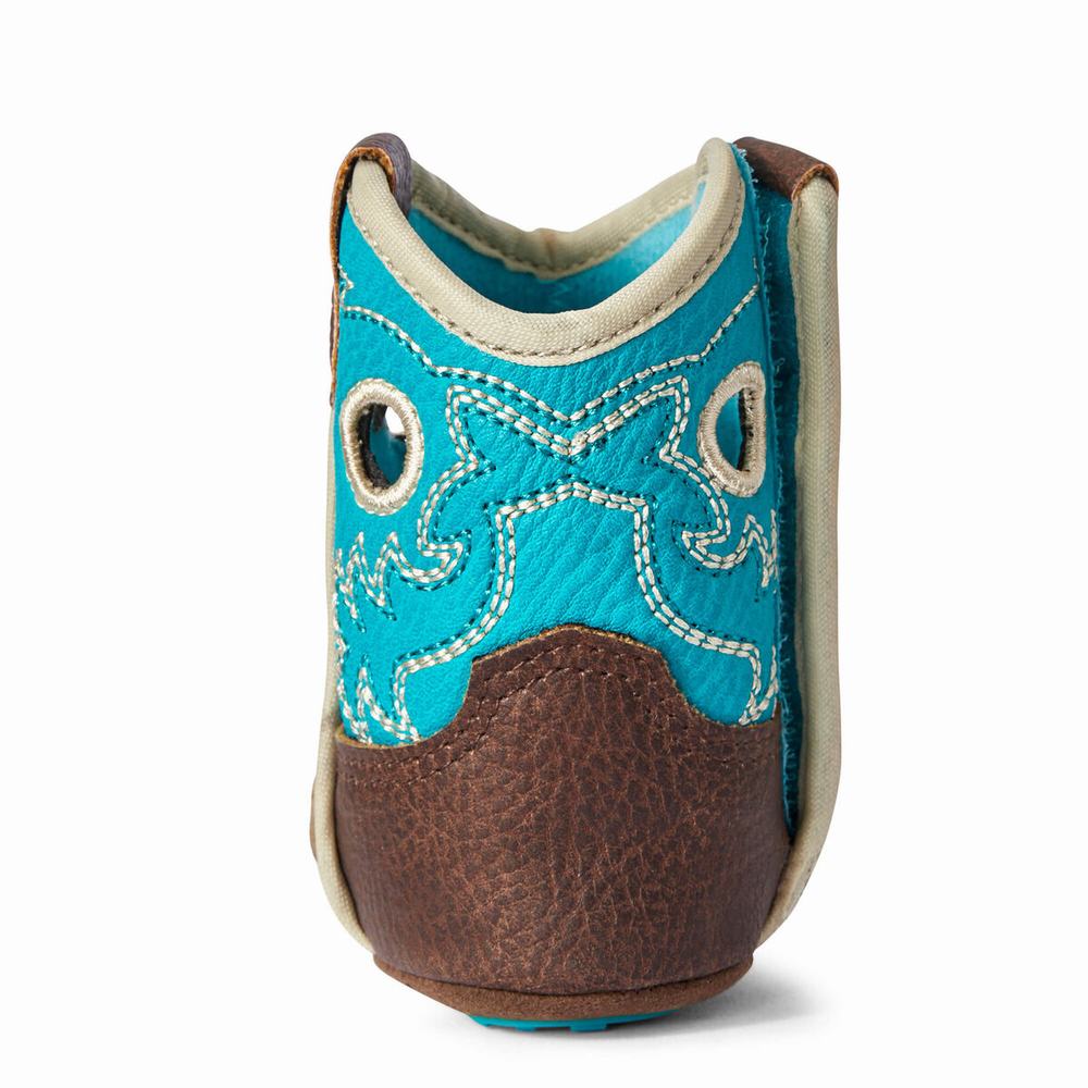 Kids' Ariat Infant Lil' Stompers Boston Western Boots Turquoise Light Turquoise | PQLM-10293