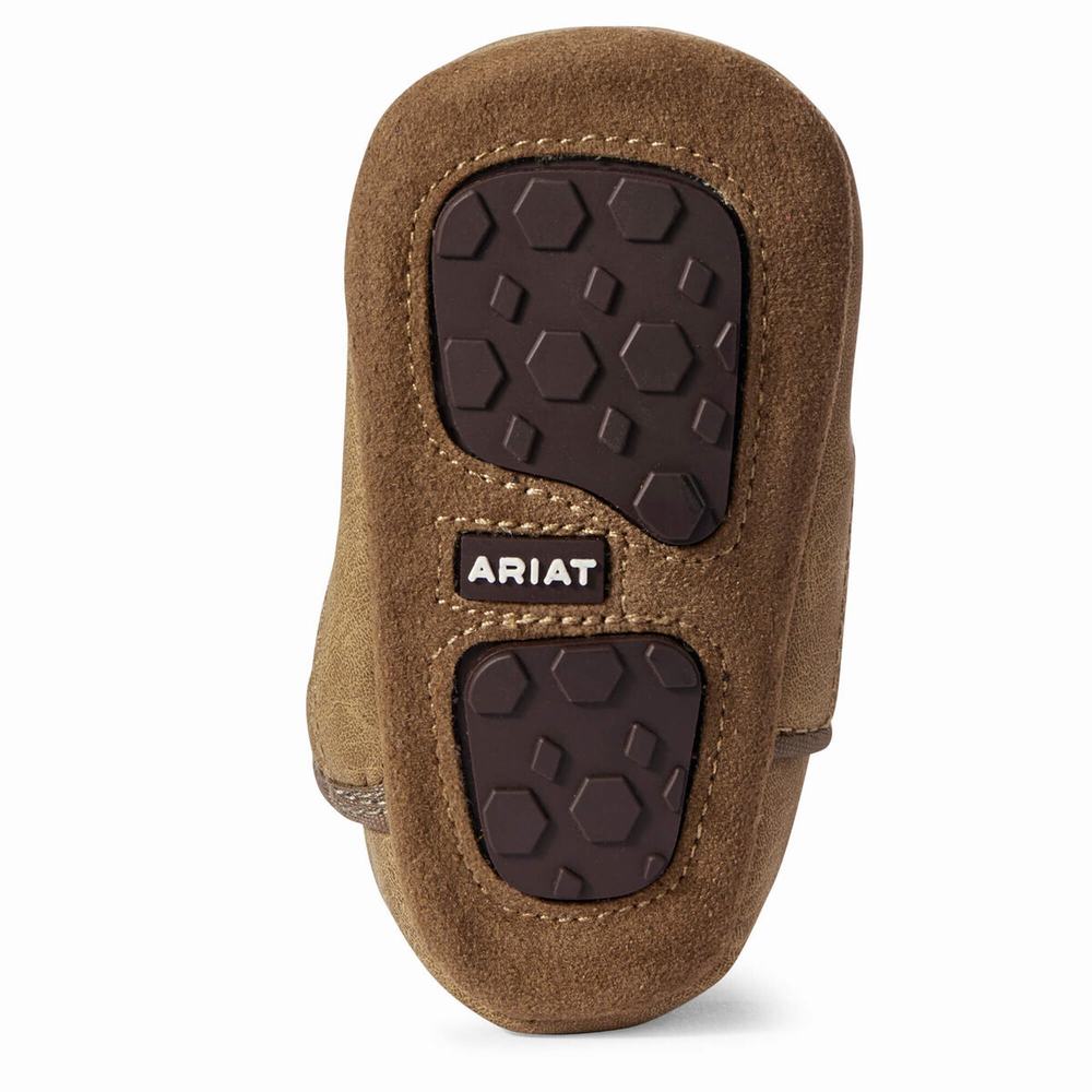 Kids' Ariat Infant Lil' Stompers Dallas Western Boots Brown | WJMV-34790