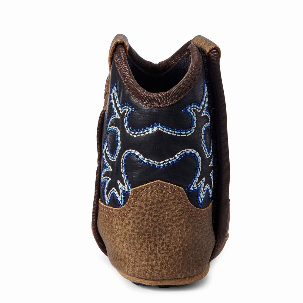 Kids' Ariat Infant Lil' Stompers Warren Western Boots Brown | YGQB-08629