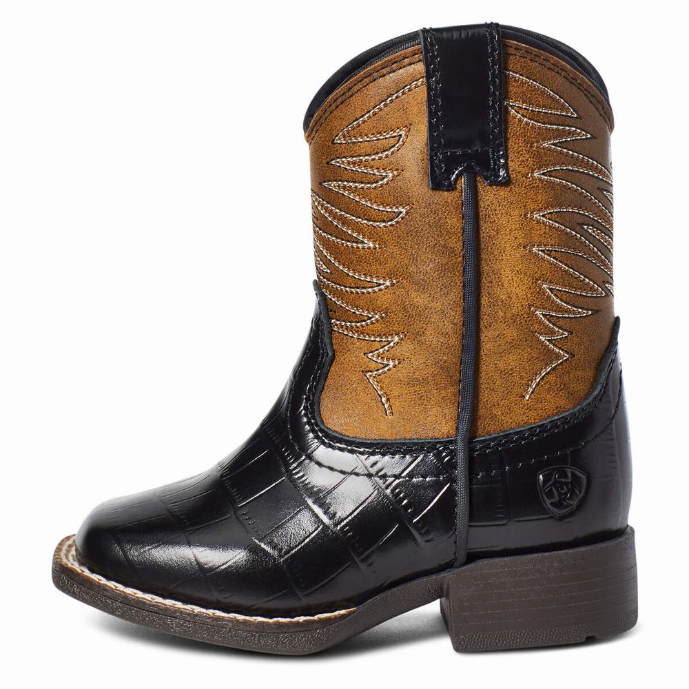 Kids' Ariat LIL' STOMPERS FIRECATCHER Western Boots Brown | LMDS-15073