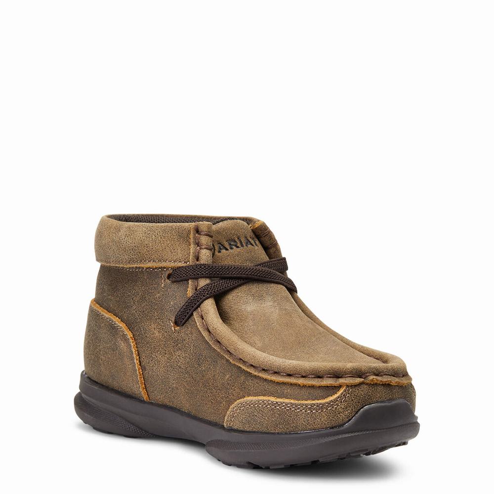 Kids' Ariat Lil' Stompers Andrew Spitfire Western Boots Beige | PDST-48320